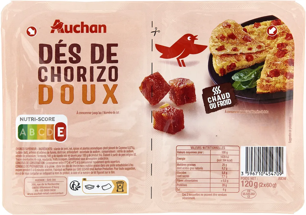 Dés de chorizo doux