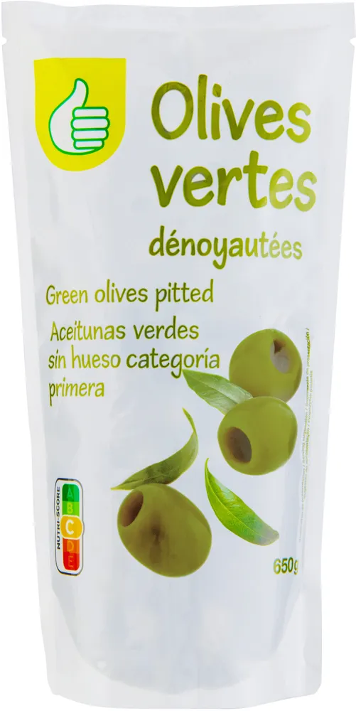 Olives vertes dénoyautées