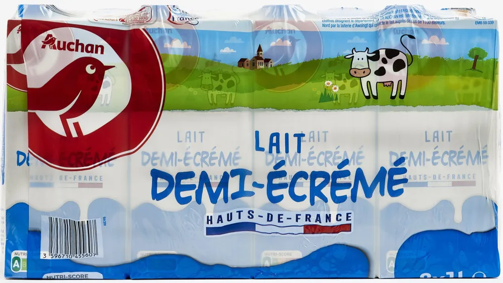 Lait demi-écrémé des Hauts de France