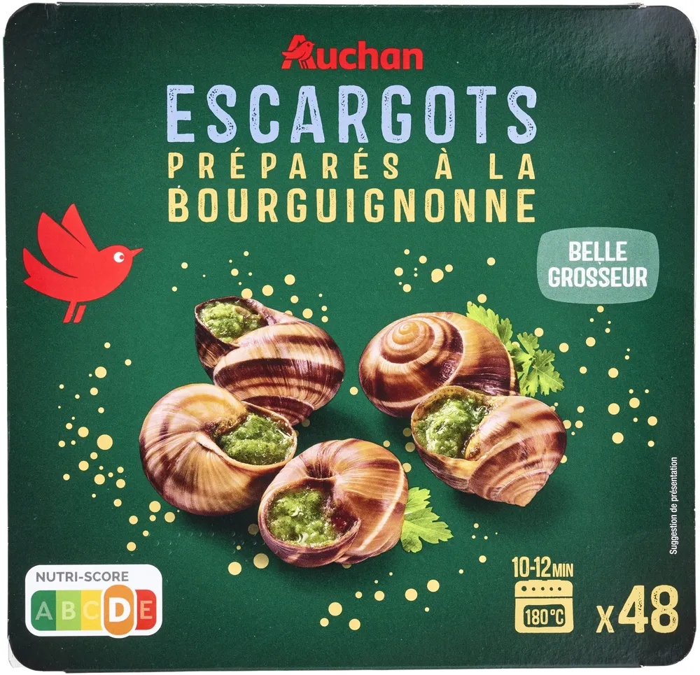 Escargots prepares a la bourguignonne