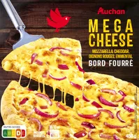 Bord fourréMega cheeseMozzarella, cheddar, oignons rouges, emmental
