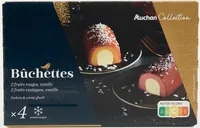 Bûchettes Sorbets et crème glacée2 fruits rouges, vanille 2 fruits exotiques, vanille