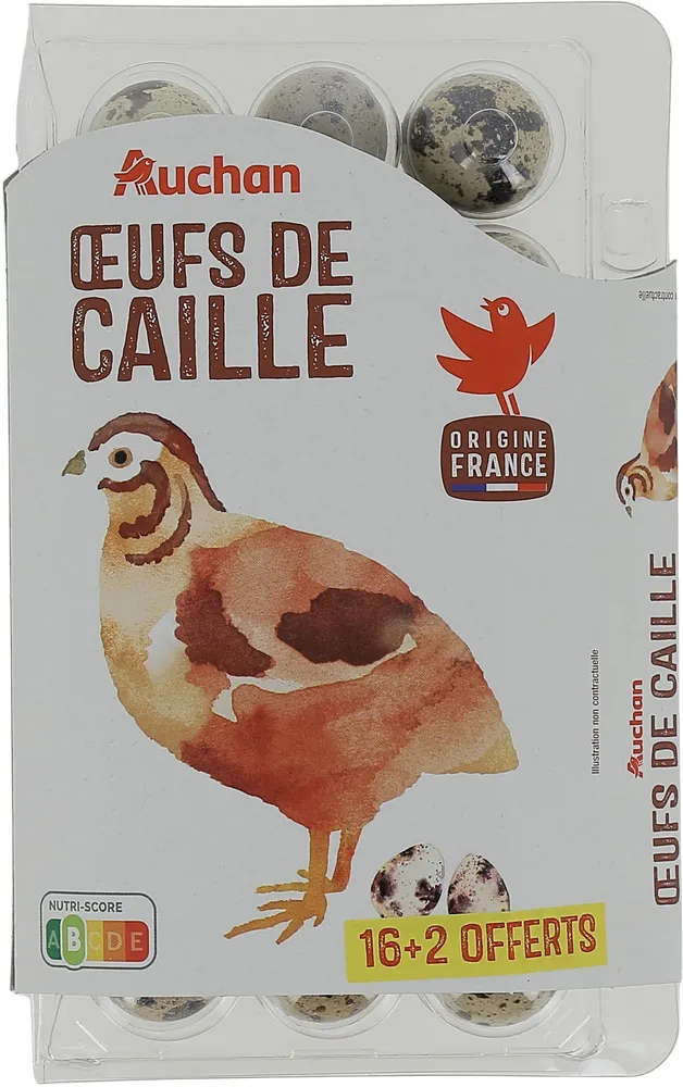 Œufs de caille 16+2 offerts