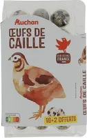 Œufs de caille 16+2 offerts