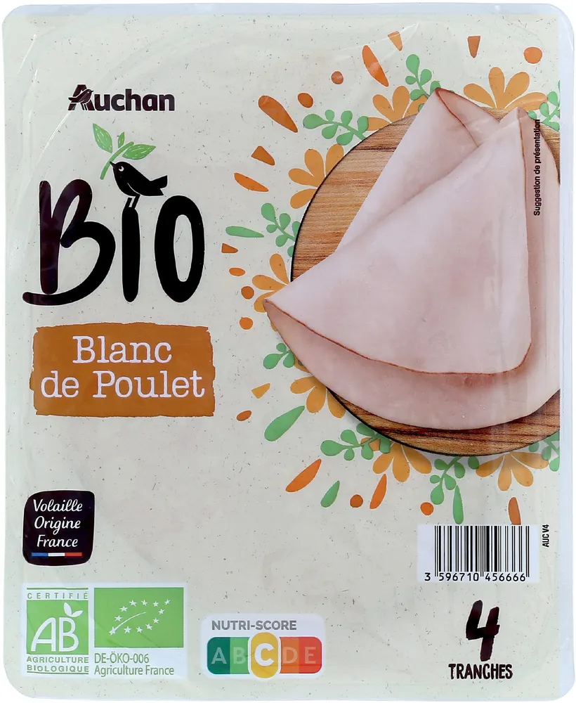 Blanc de Poulet supérieurIssu de l'agriculture biologique