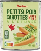Petits pois extra-fins et carottes à l'étuvée