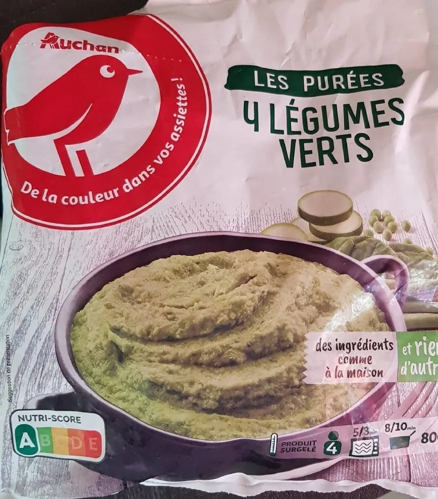 Purée de 4 légumes verts cuisinée