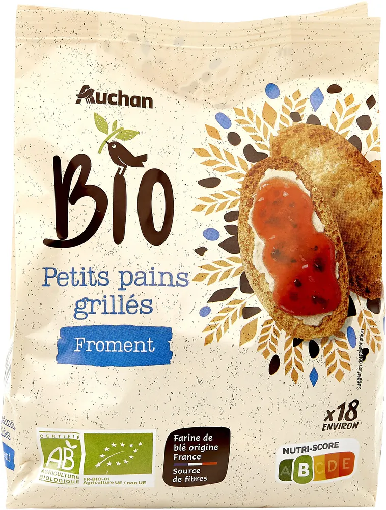 Petits Pains Grillés Froment biologique
