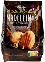 Madeleines aux écorces de citron confit