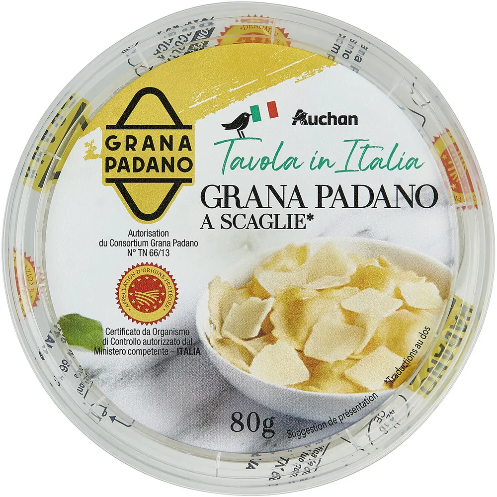 Grana Padano a scaglie (= en copeaux)