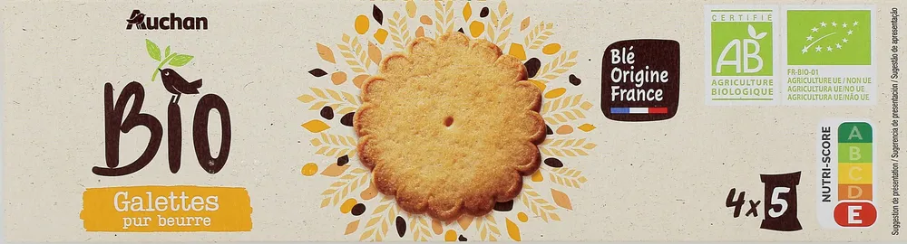 Galettes pur beurre biologiques.