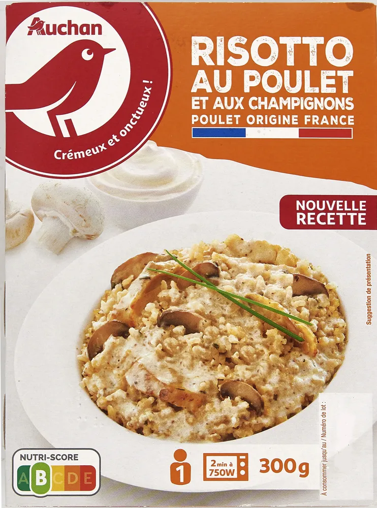 Risotto au poulet et aux champignons