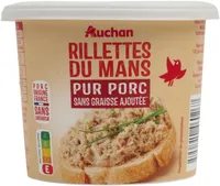 Rillettes du Mans pur porc sans conservateur sans graisse ajoutée