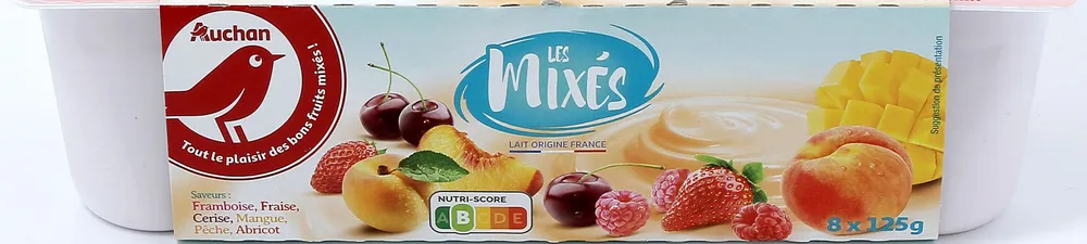 Les mixes saveurs:framboise / fraise / cerise / mangue / pêche / abricot