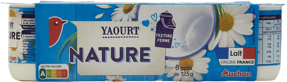 Yaourt nature texture ferme