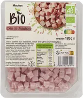 Dés de jambon, issu de l'agriculture biologique