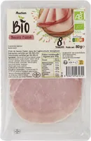 Bacon fumé en tranches issu de l'agriculture biologique