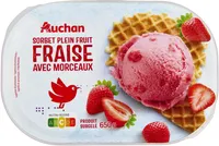 Plein fruit Sorbet Fraiseavec morceaux