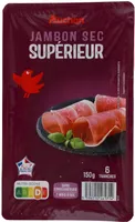 Jambon sec supérieur Auchan, sans conservateur, 7 mois d'âge