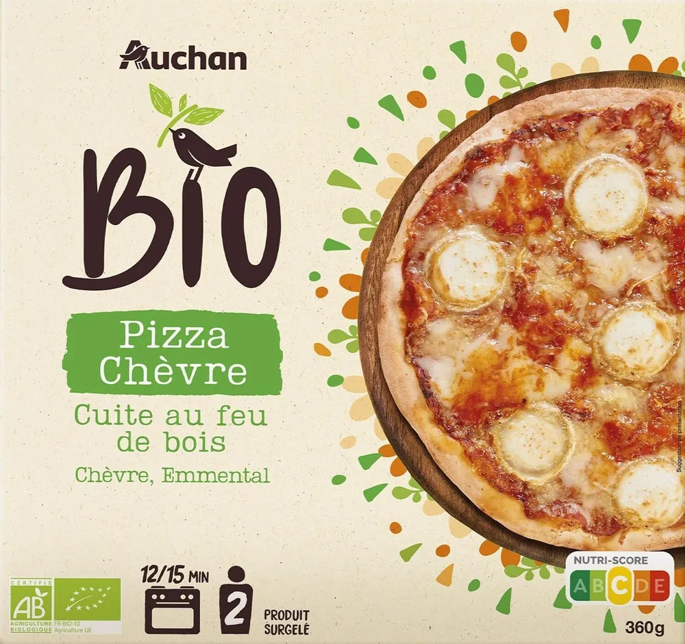 Pizza au chèvre Bio cuite au feu de bois