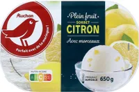 Plein fruit sorbet citron avec morceaux