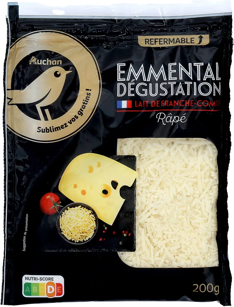 Emmental Dégustation - Lait de Franche-Comté - Râpé