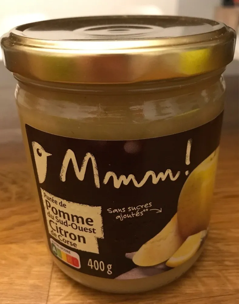 Mmm ! - Purée de pomme du Sud-Ouest et citron de Corse sans sucre ajoutés