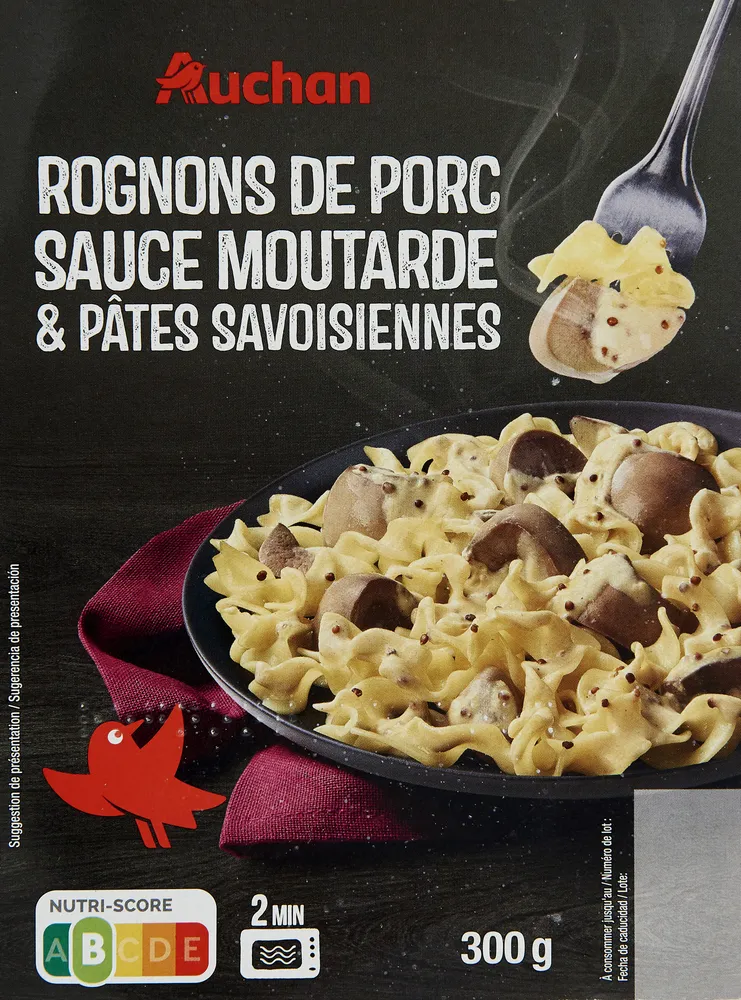 ROGNONS DE PORC SAUCE MOUTARDE et pâtes savoisiennes