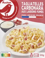 Tagliatelles carbonara aux lardons fumés