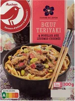 Cuisine du Japon: Bœuf Teriyaki et nouilles aux légumes cuisinés