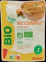Riz complet curry tofu issu de l'agriculture biologique