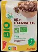 Riz et légumineuses issus de l'agriculture biologique
