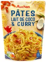 Pâtes - lait de coco curry