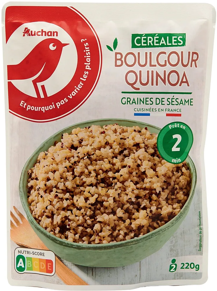 Boulgour quinoa graines de sésame