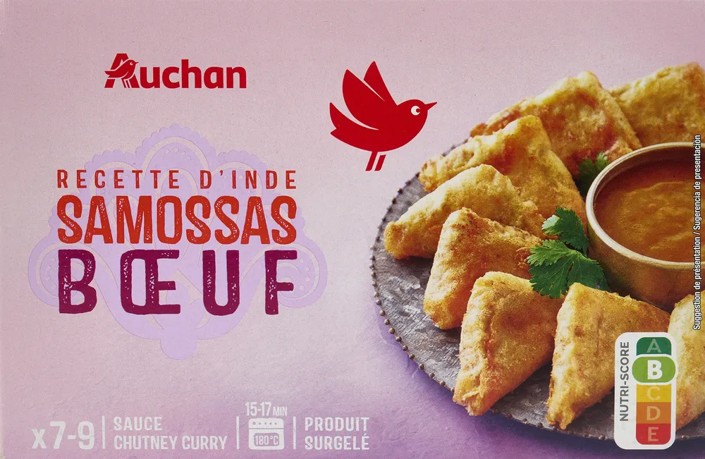 Samossas au bœufsauce chutney curry
