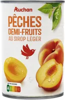 Pêches demi-fruit au sirop léger