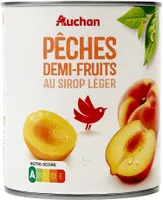 Pêches demi-fruit au sirop léger