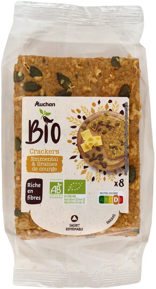 Crackers Emmental et Graines de courge 200g