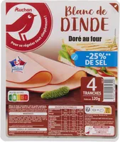 Blanc de dinde doré au four - de 25%**