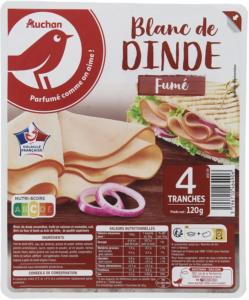 Blanc de dinde fumé
