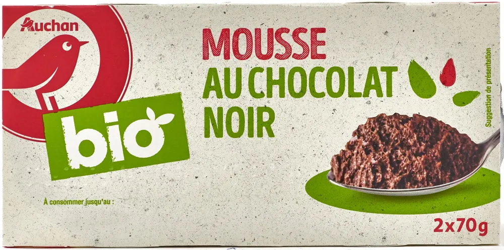 Mousse au chocolat noir biologique