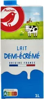 Auchan lait demi écrémé origine France
