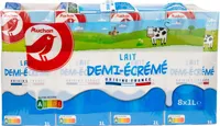 Auchanlait demi écréméorigine France