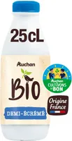 Auchan BioLAIT DEMI ECREMEORIGINE FRANCE SOLIDAIRES POUR SOUTENIR NOS PRODUCTEURSFilière responsable25 cL