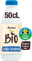 Auchan BioLAIT DEMI ECREMEORIGINE FRANCE SOLIDAIRES POUR SOUTENIR NOS PRODUCTEURSFilière responsable50 cL