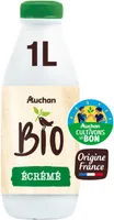 AUCHAN BIO LAIT ECREMEorigine France SOLIDAIRES POUR SOUTENIR NOS PRODUCTEURS1L