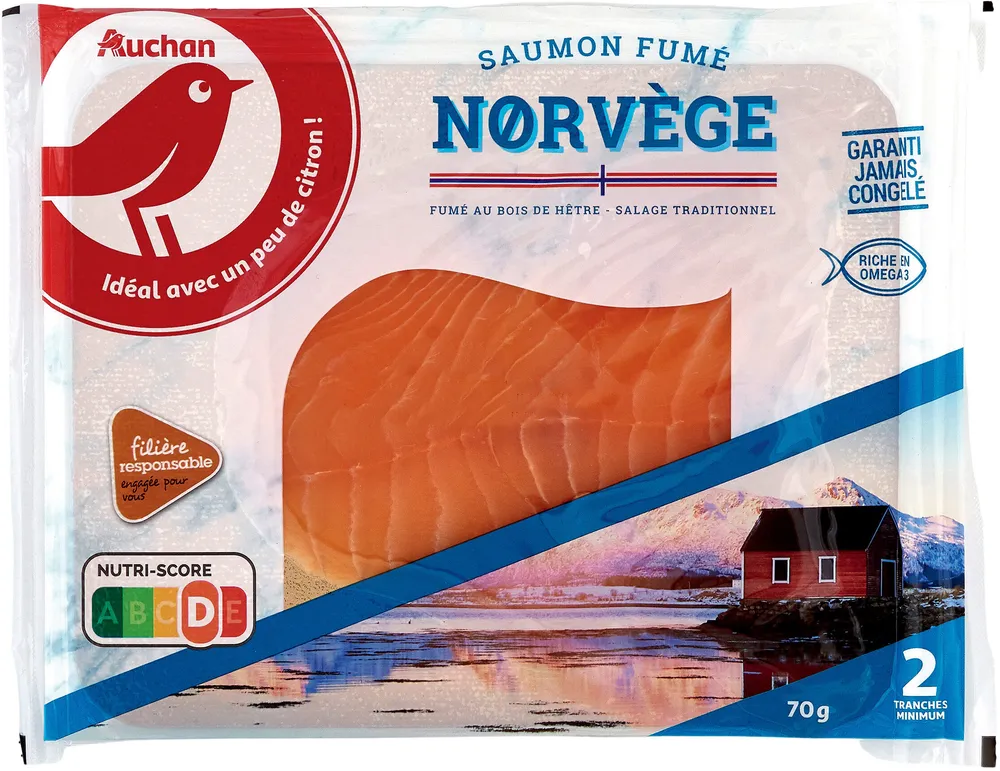 Saumon fumé Norvège fumé au bois de hêtre - salage traditionnel