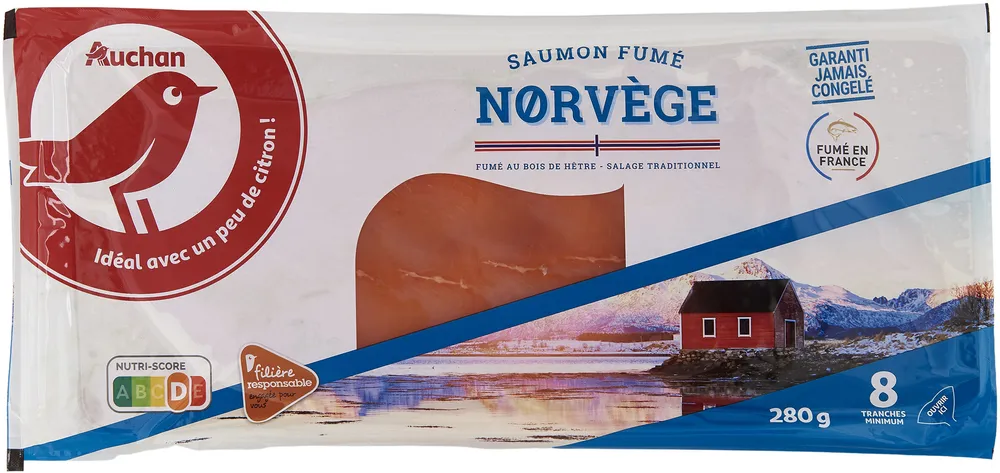 saumon fumé Norvège fumé au bois de hêtre - salage traditionnel