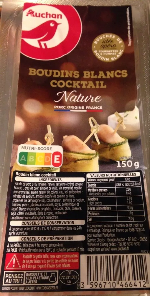 Boudins blancs cocktail