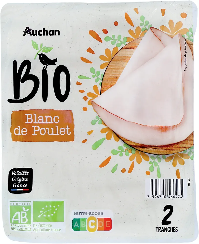 Blanc de Poulet supérieurIssu de l'agriculture biologique